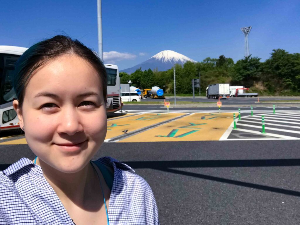 mt. fuji in the background image. reverse culture shock.