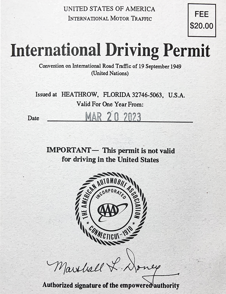 international driving permit