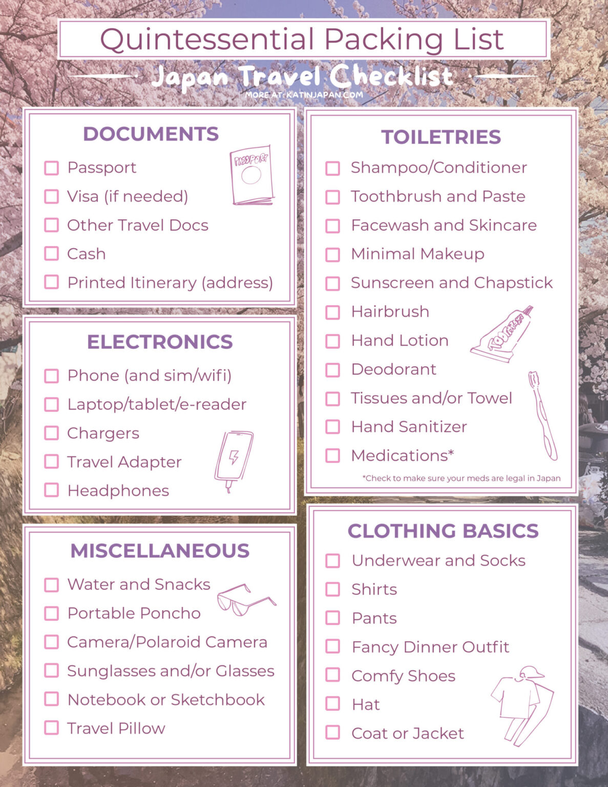 the quintessential japan packing list