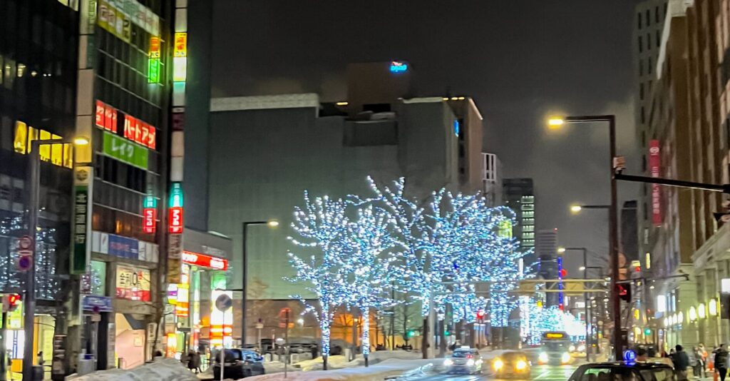 illumination in sapporo, hokkaido