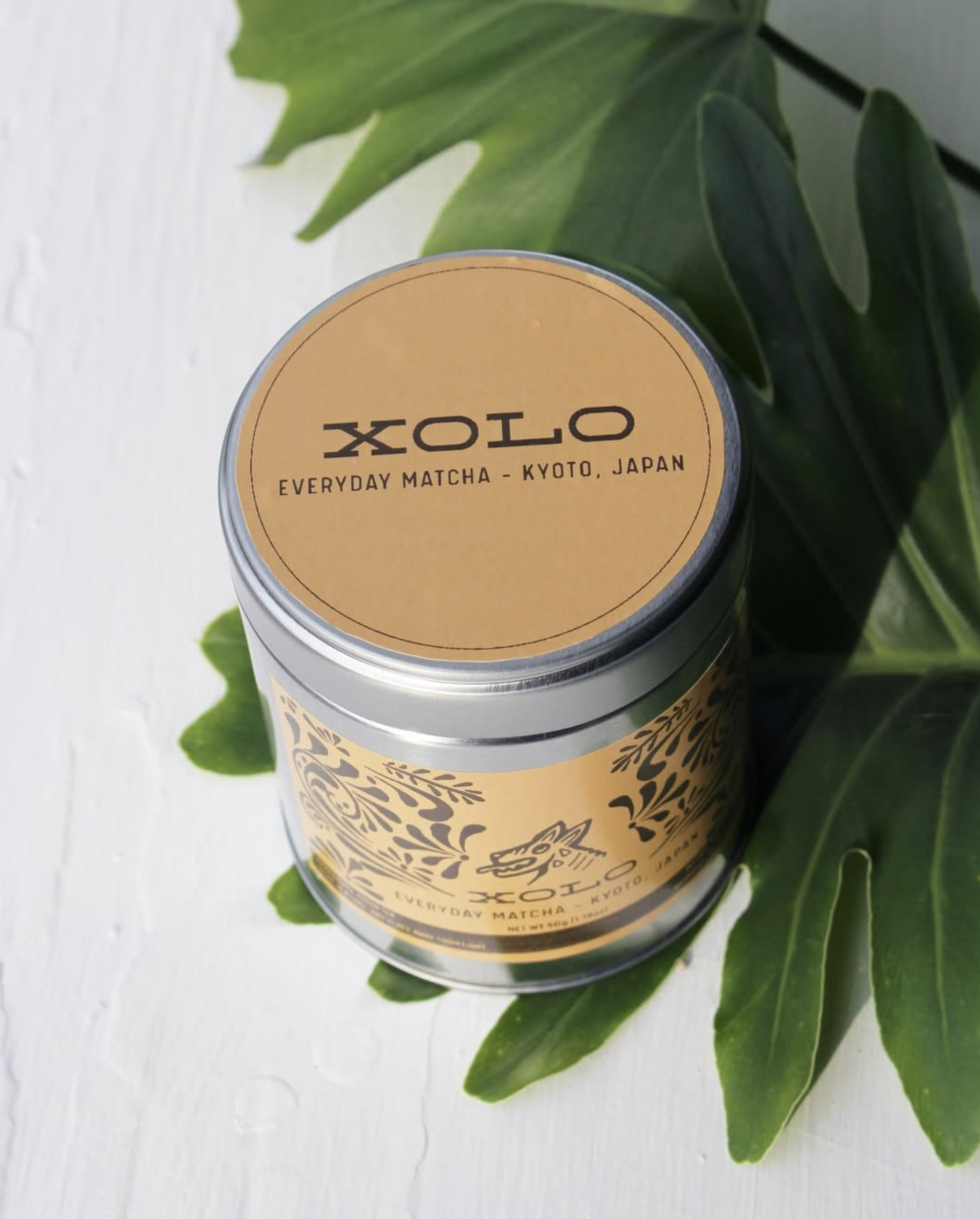 xolo tea matcha. jace designed the logo and packaging himself